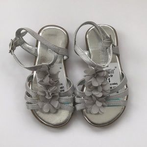 Silver/gray sandals size 5